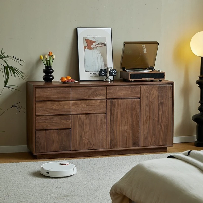 Japanese-style simple all-solid wood chest cabinet North American black walnut living room porch cabinet Bedroom locker
Japanese-style simple all-solid wood chest cabinet North American black walnut living room porch cabinet Bedroom locker