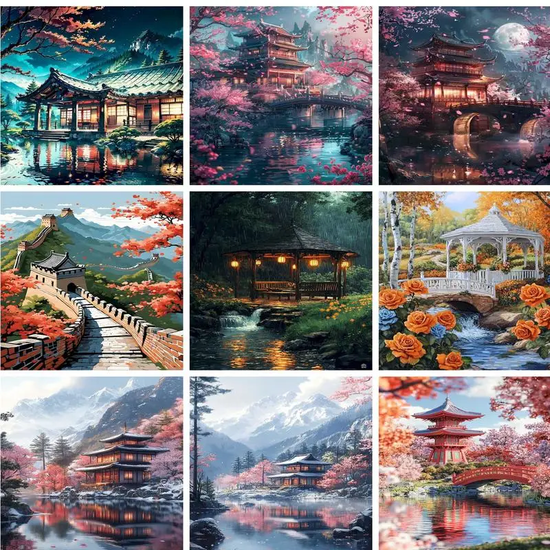 PhotoCustom Oil Painting By Numbers Acrylic Paints Pavilion Landscape For Adults Number Painting Diy Crafts Home Decors Gift Lan
PhotoCustom Oil Painting By Numbers Acrylic Paints Pavilion Landscape For Adults Number Painting Diy Crafts Home Decors Gift Lan