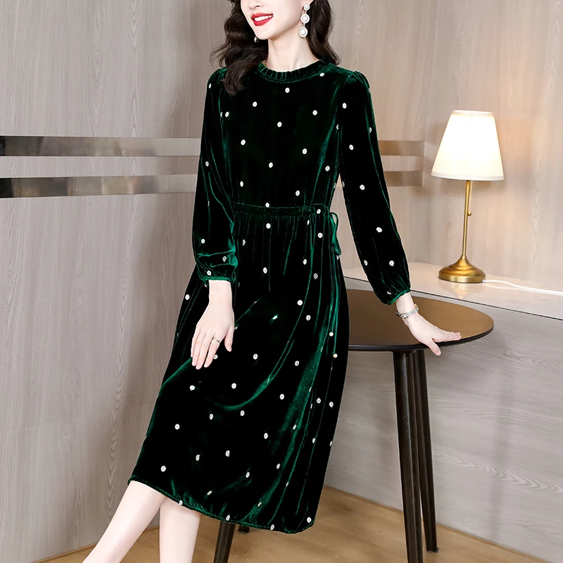 Ele Velvet Dr Thi Long Sve Base Layer Юбка-миди большого размера для мам среднего возраста Осенняя модная женская одежда...
Ele Velvet Dr Thi Long Sve Base Layer Юбка-миди большого размера для мам среднего возраста Осенняя модная женская одежда...