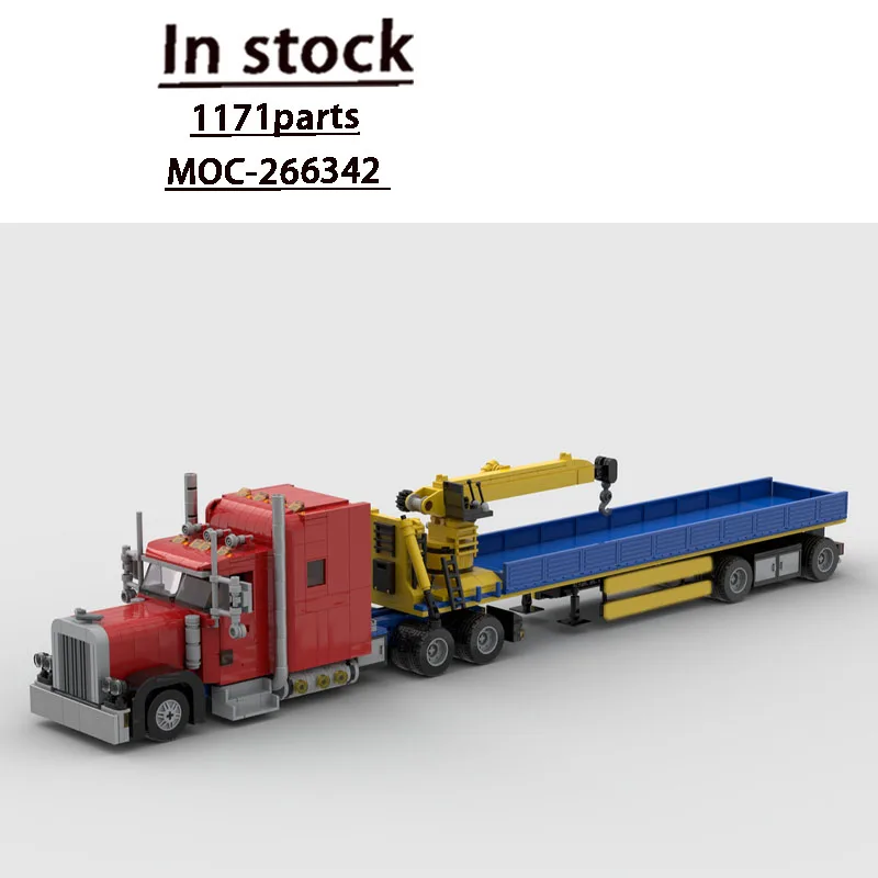 MOC-266342 New City Cargo Crane Truck with Trailer Building Block Model, 1171 Parts, Birthday Gift Toy for Boys and Kids
MOC-266342 New City Cargo Crane Truck with Trailer Building Block Model, 1171 Parts, Birthday Gift Toy for Boys and Kids