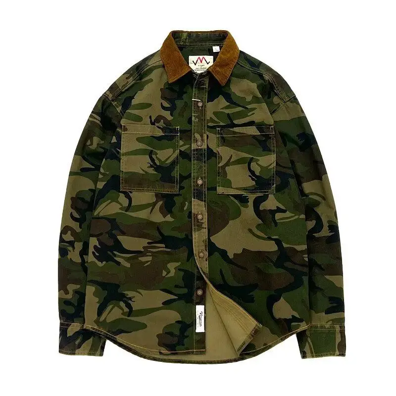 Весенне-осенняя тонкая камуфляжная куртка-бомбер мужская, джинсовая, модная, свободного кроя, с длинными рукавами и откидным воротником
Весенне-осенняя тонкая камуфляжная куртка-бомбер мужская, джинсовая, модная, свободного кроя, с длинными рукавами и откидным воротником