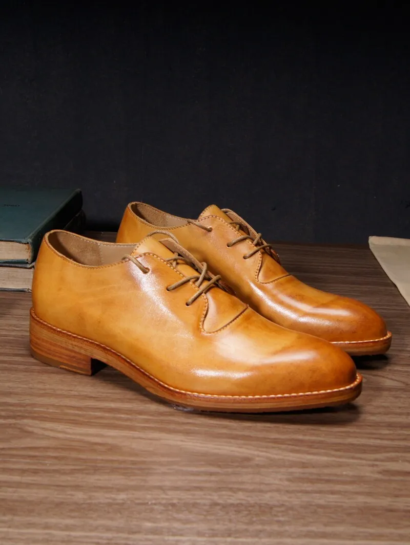 Dress Handmade Leather Shoes Men's Vegetable Tanned Cowhide Business Casual Goodyear Retro Pointed Derby Shoes Leath
Dress Handmade Leather Shoes Men's Vegetable Tanned Cowhide Business Casual Goodyear Retro Pointed Derby Shoes Leath