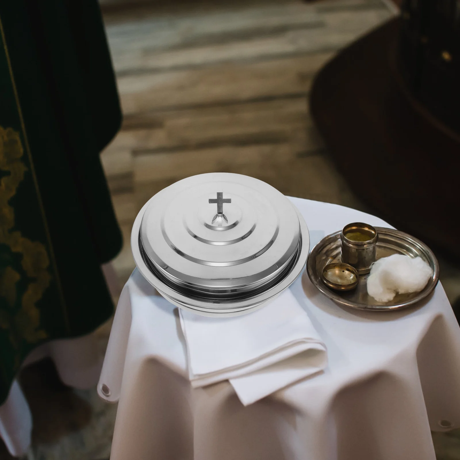 Holy Communion Bread Plate Stainless Steel Stackable Easy Clean Large Capacity for Church Home Communion Bread Tray
Holy Communion Bread Plate Stainless Steel Stackable Easy Clean Large Capacity for Church Home Communion Bread Tray