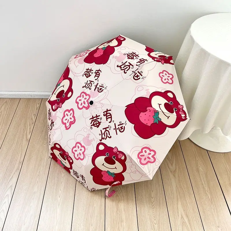 Strawberry Bear Full-automatic Umbrella Sunny And Rainy Day Dual-use Sunshade Sunscreen Uv Protection Folding Sun
Strawberry Bear Full-automatic Umbrella Sunny And Rainy Day Dual-use Sunshade Sunscreen Uv Protection Folding Sun