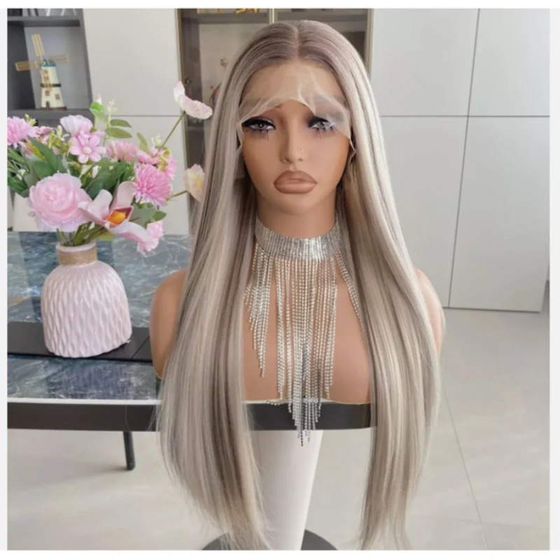 Synthetic Lace Front Wig Light Ash Brown Straight Wig 13×4 Synthetic Glueless Wig High Quality Natural Lace Wig Daily Use
Synthetic Lace Front Wig Light Ash Brown Straight Wig 13×4 Synthetic Glueless Wig High Quality Natural Lace Wig Daily Use
