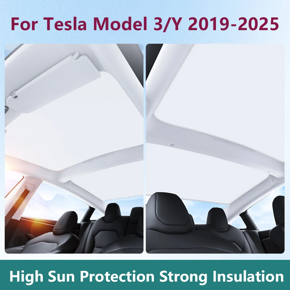 For Tesla Model Y 2019-2025 Car Sunshade Front Rear Sunroof Model 3 Nano Ice-Crystal Split Sunshade Never Sag Car Accessories
For Tesla Model Y 2019-2025 Car Sunshade Front Rear Sunroof Model 3 Nano Ice-Crystal Split Sunshade Never Sag Car Accessories