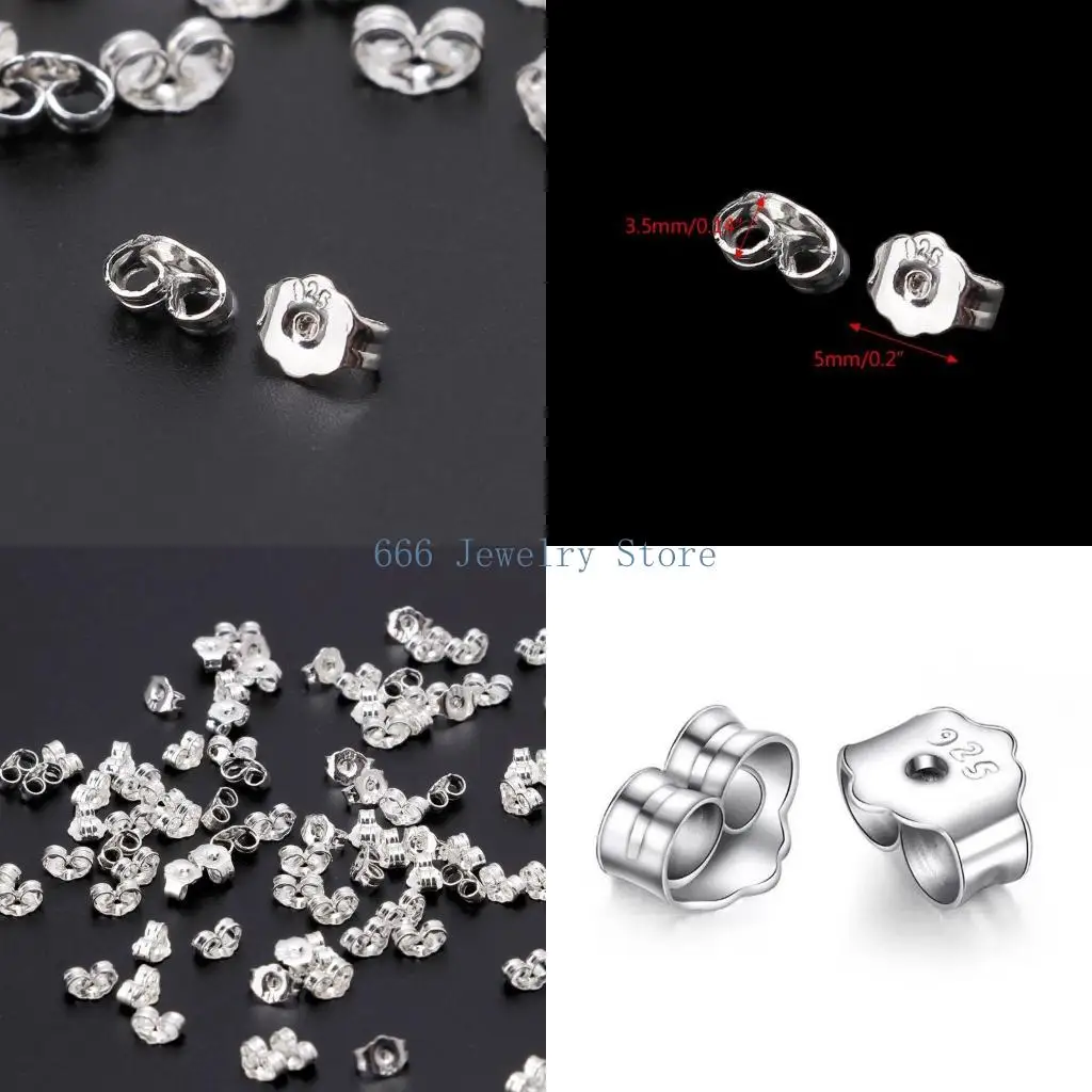 F2TD 50Pcs Butterfly Earring Safety Backs Secure Earring Backings
F2TD 50Pcs Butterfly Earring Safety Backs Secure Earring Backings