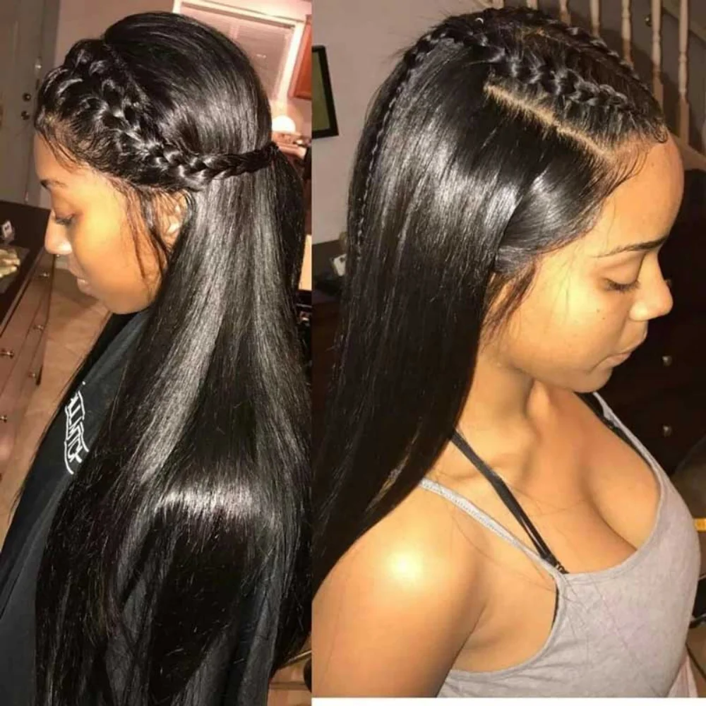 Natural Black Human Hair Straight Wig 42 Inch Lace Frontal Style Pre Plucked Authentic Hairline Silky Soft Smooth Wigs for Women Casual Party Styling
Natural Black Human Hair Straight Wig 42 Inch Lace Frontal Style Pre Plucked Authentic Hairline Silky Soft Smooth Wigs for Women Casual Party Styling