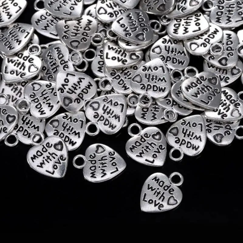 31BB 60pcs Made With Loves Pendant Heart Charm for Jewelry Making DIY Handmade Craft
31BB 60pcs Made With Loves Pendant Heart Charm for Jewelry Making DIY Handmade Craft