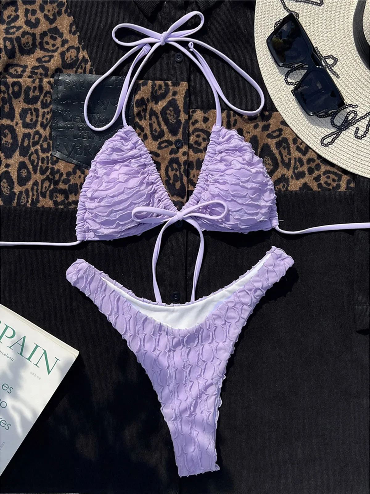 Wrinkled Wrap Around Halter Brazilian Bikini Female Swimsuit Women Swimwear Two-pieces Bikini set Bather Bathing Suit Swim K4672
Wrinkled Wrap Around Halter Brazilian Bikini Female Swimsuit Women Swimwear Two-pieces Bikini set Bather Bathing Suit Swim K4672