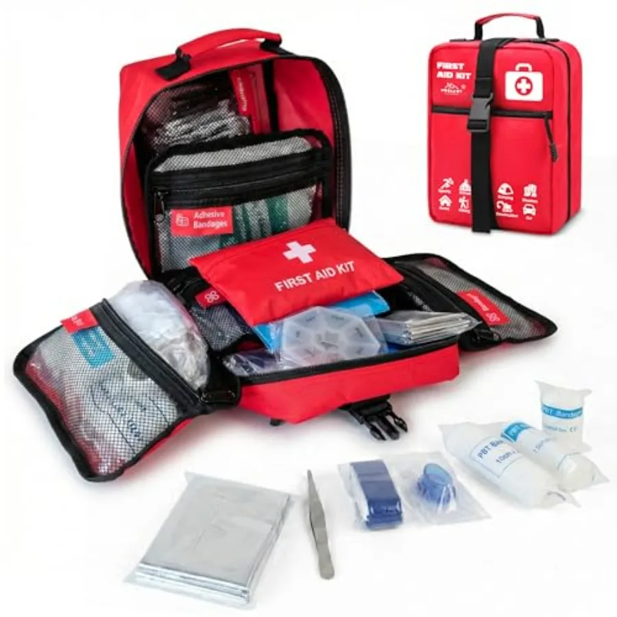 556 Piece Premium Large First Aid Kit, Survival Medical Bag with Labelled Compartments, Workplace ential for Home and Sports, M
556 Piece Premium Large First Aid Kit, Survival Medical Bag with Labelled Compartments, Workplace ential for Home and Sports, M