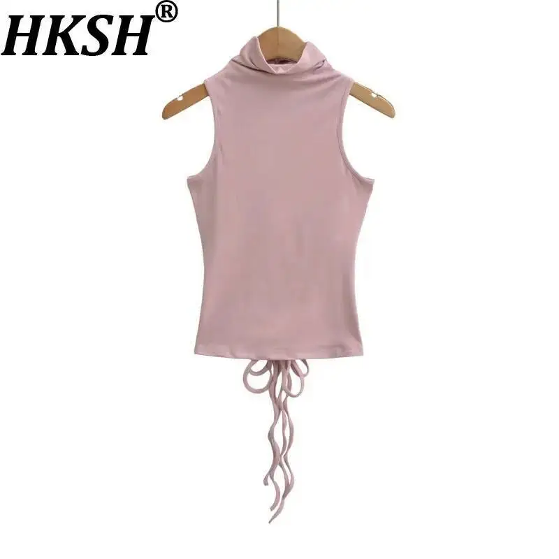 HKSH Women Sexy Vest Chic Hot Girl Half High Collar Sleeveless Expose Waist Lace-Up Solid Color Slim Fit Tank Top Summer HK23678
HKSH Women Sexy Vest Chic Hot Girl Half High Collar Sleeveless Expose Waist Lace-Up Solid Color Slim Fit Tank Top Summer HK23678