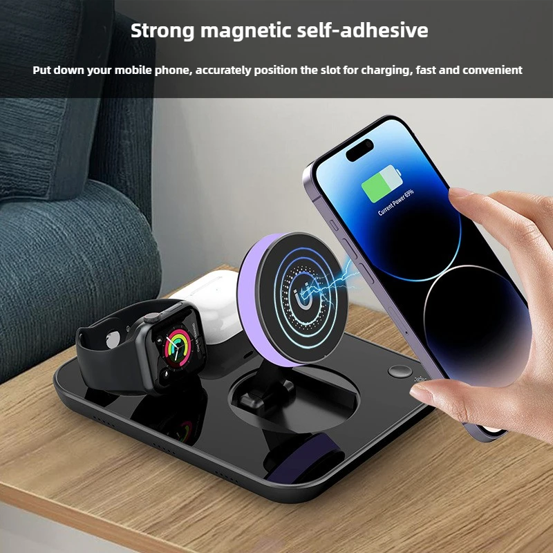 Four in One Wireless Charger 15W Suitable for Apple Samsung Earphones Mobile Phones Watches Magnetic Wireless Charging
Four in One Wireless Charger 15W Suitable for Apple Samsung Earphones Mobile Phones Watches Magnetic Wireless Charging