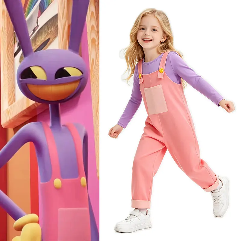 Jax Cosplay Costume Kids Two Piece Outfit Anime Jumpsuitl Halloween Carniva Party Comic Con Costumes Digital Circus Same Style
Jax Cosplay Costume Kids Two Piece Outfit Anime Jumpsuitl Halloween Carniva Party Comic Con Costumes Digital Circus Same Style