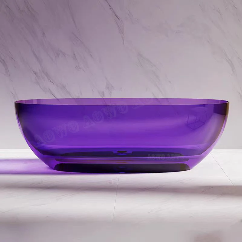 Dreamy Starry Purple Transparent Resin Bathtub Various Colors Freestanding Single Oval Share Bathtub With WM Drainer
Dreamy Starry Purple Transparent Resin Bathtub Various Colors Freestanding Single Oval Share Bathtub With WM Drainer