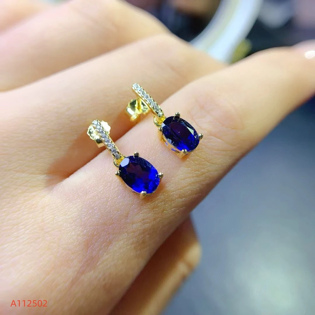 KJJEAXCMY Fine Jewelry Natural Sapphire Women's Earrings S925 Silver Electroplating Process Inlaid Gem Support Testing
KJJEAXCMY Fine Jewelry Natural Sapphire Women's Earrings S925 Silver Electroplating Process Inlaid Gem Support Testing