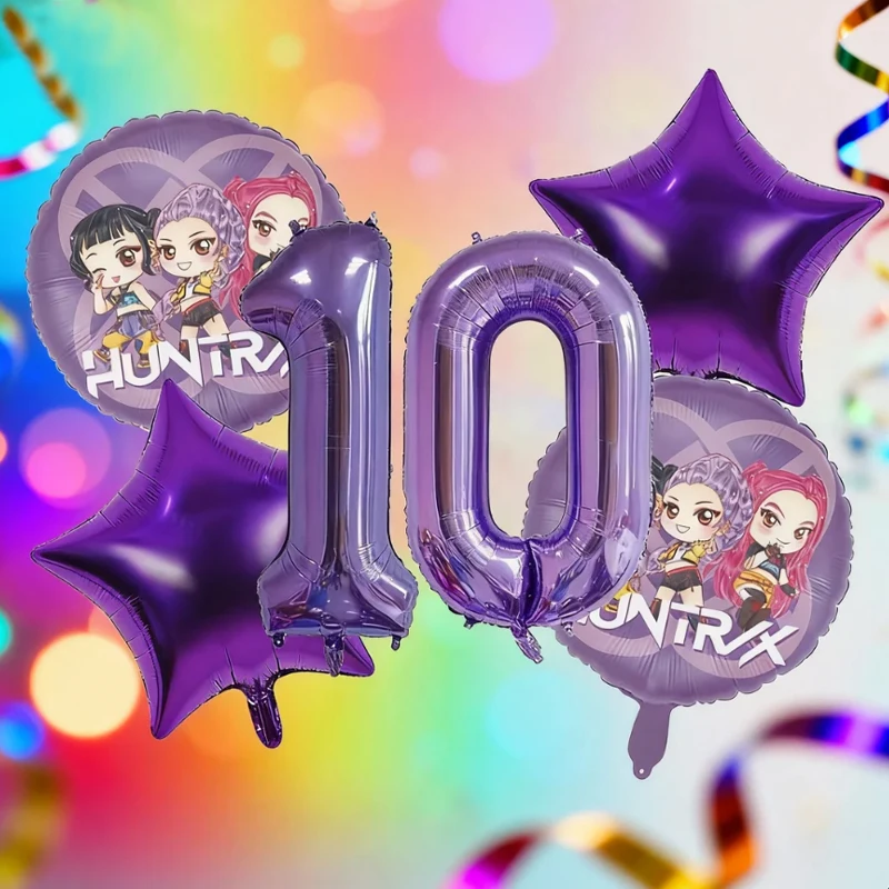 5PCS Kpop Demon Hunters Balloon Birthday Party Decorations 1-10 Number Balloons Children Baby Shooting Props Cartoon Anime Toys
5PCS Kpop Demon Hunters Balloon Birthday Party Decorations 1-10 Number Balloons Children Baby Shooting Props Cartoon Anime Toys