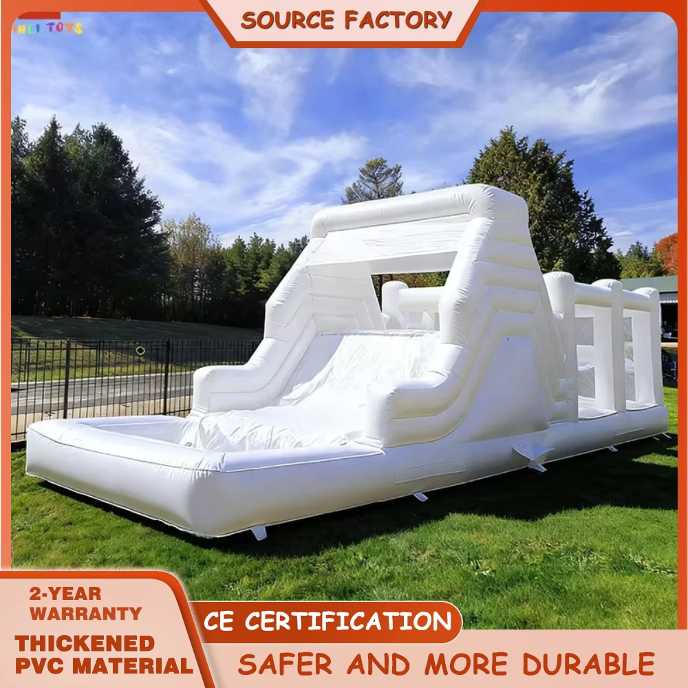 White Inflatable Obstacle Course,Wedding Inflatable Bouncer Kids Bouncy Castle Bounce House Toys with Slide Ball Pit Children
White Inflatable Obstacle Course,Wedding Inflatable Bouncer Kids Bouncy Castle Bounce House Toys with Slide Ball Pit Children