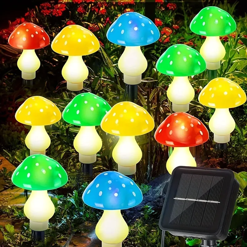 Solar Mushroom String Lights 8 Heads Agaric Lamp Perfect for Garden Pathway Yard Outdoor Decoration Wedding Holiday Party Decor
Solar Mushroom String Lights 8 Heads Agaric Lamp Perfect for Garden Pathway Yard Outdoor Decoration Wedding Holiday Party Decor