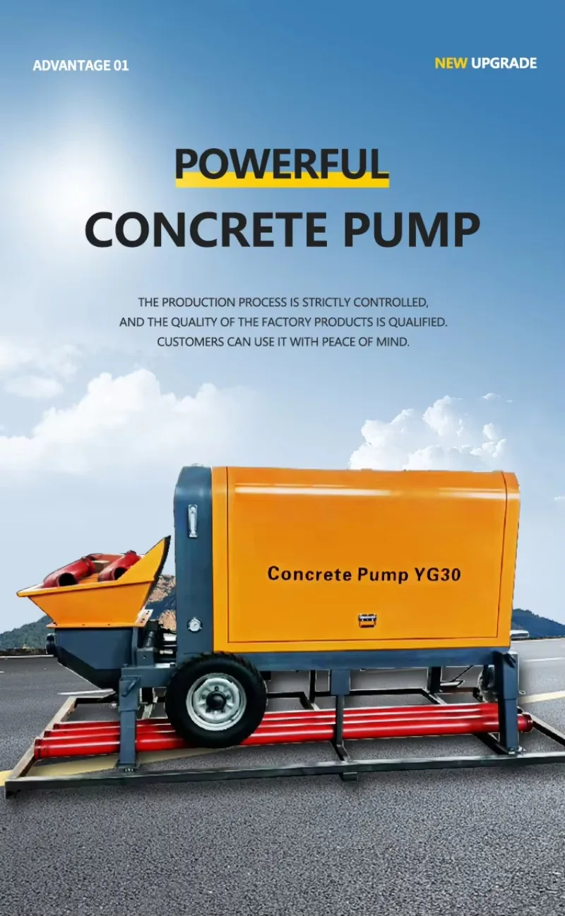 High Efficiency Diesel Concrete Pump Electric Concrete Pump Machine small concrete machine for Construction
High Efficiency Diesel Concrete Pump Electric Concrete Pump Machine small concrete machine for Construction