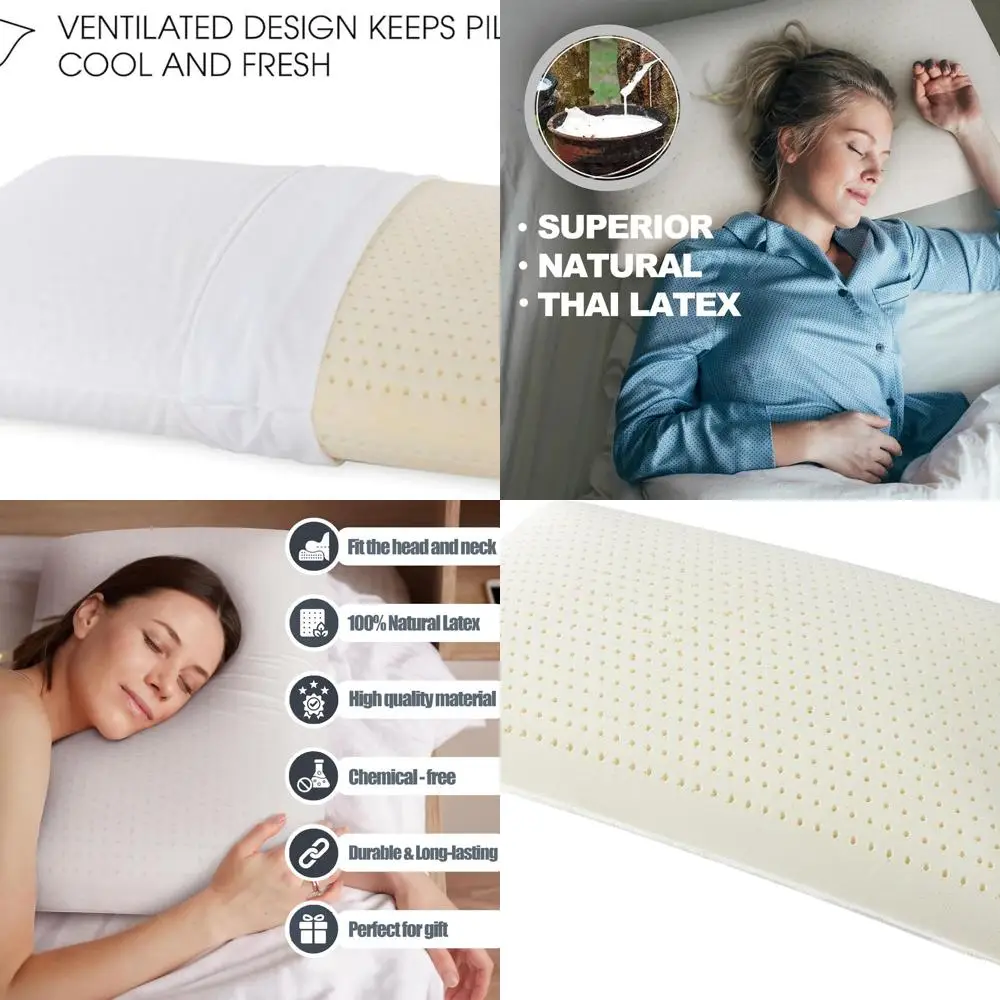 Подушка из натурального латекса Talalay — поддержка сна премиум-класса со съемным хлопковым футляром, снимающая давление, дышащая, прочная стоячая подушка
Подушка из натурального латекса Talalay — поддержка сна премиум-класса со съемным хлопковым футляром, снимающая давление, дышащая, прочная стоячая подушка