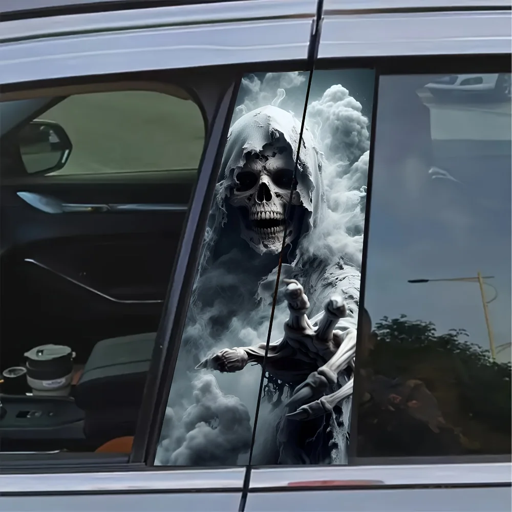 Ghost Skull Car Sticker-Easy To Stick and Tear, Glossy Surface, Rectangular B-pillar Protective Sticker for Glass/Metal Surfaces
Ghost Skull Car Sticker-Easy To Stick and Tear, Glossy Surface, Rectangular B-pillar Protective Sticker for Glass/Metal Surfaces