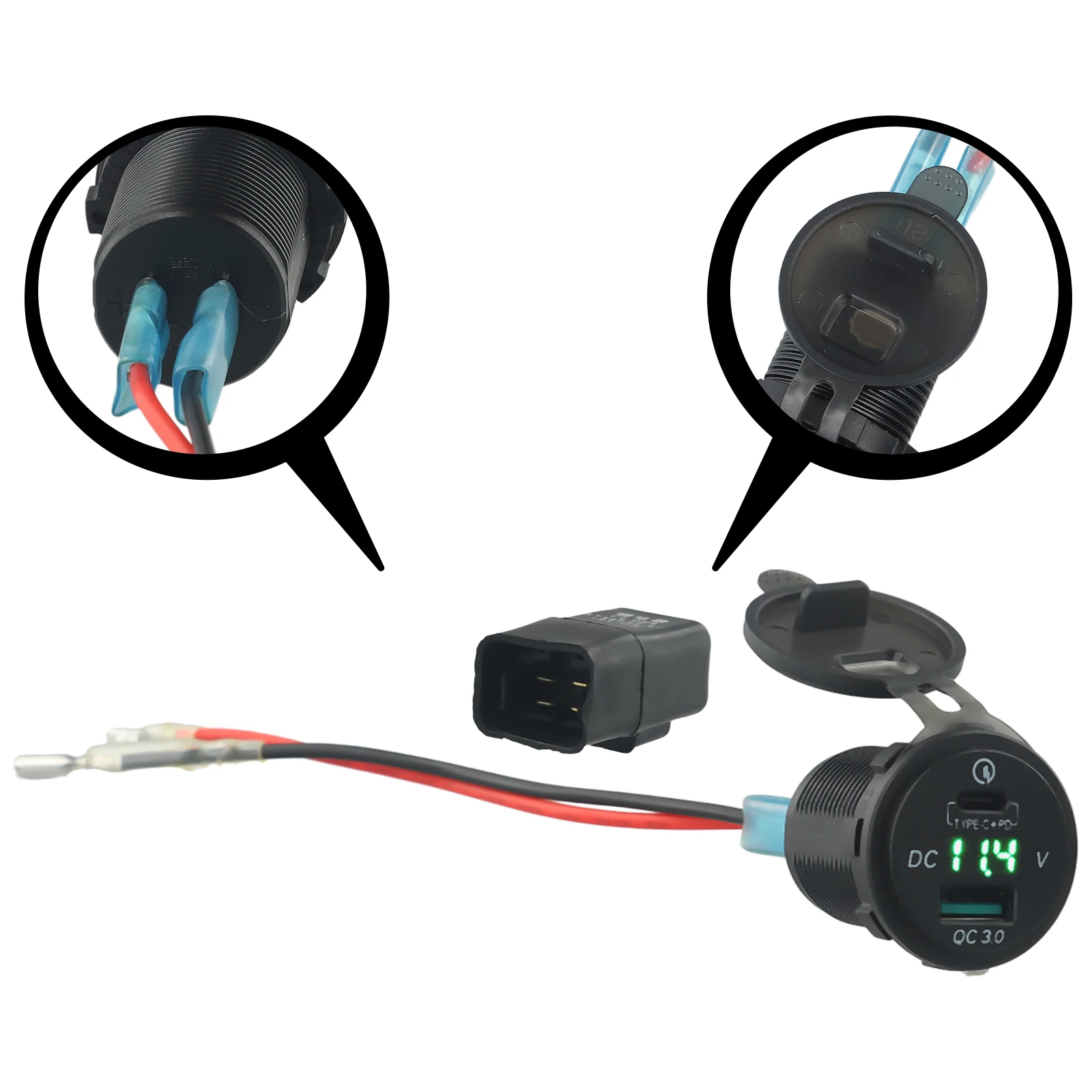 Car Motorcycle TYPE-C USB QC3.0 Fast Charger Back For Kawasaki Versys650 1000 VersysX300 Ninja400 650 10-15V Charging Starting
Car Motorcycle TYPE-C USB QC3.0 Fast Charger Back For Kawasaki Versys650 1000 VersysX300 Ninja400 650 10-15V Charging Starting
