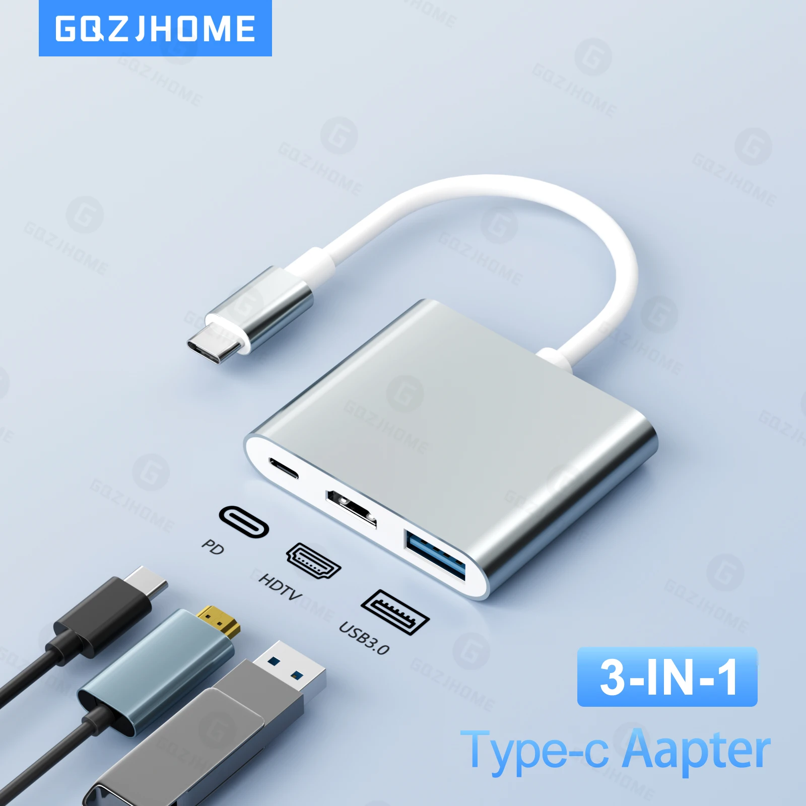 3 in 1 Usb Hub USB C to HDTV-compatible Splitter HUB Type-c to HDTV-compatible USB3.0 Docking Station For Macbook Air Converter
3 in 1 Usb Hub USB C to HDTV-compatible Splitter HUB Type-c to HDTV-compatible USB3.0 Docking Station For Macbook Air Converter