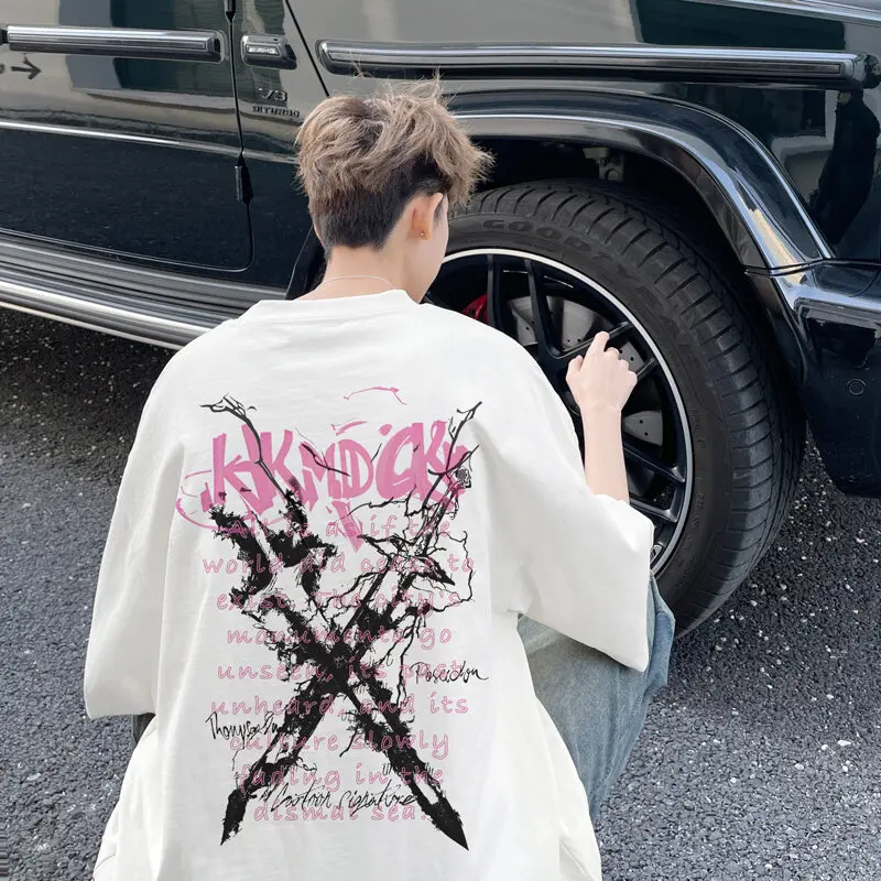 Men's Cotton Oversized T-shirts White Mens 5XL T Shirt Casual Summer Wear Sword Letter Print Tee Shirts for Men Clothes
Men's Cotton Oversized T-shirts White Mens 5XL T Shirt Casual Summer Wear Sword Letter Print Tee Shirts for Men Clothes