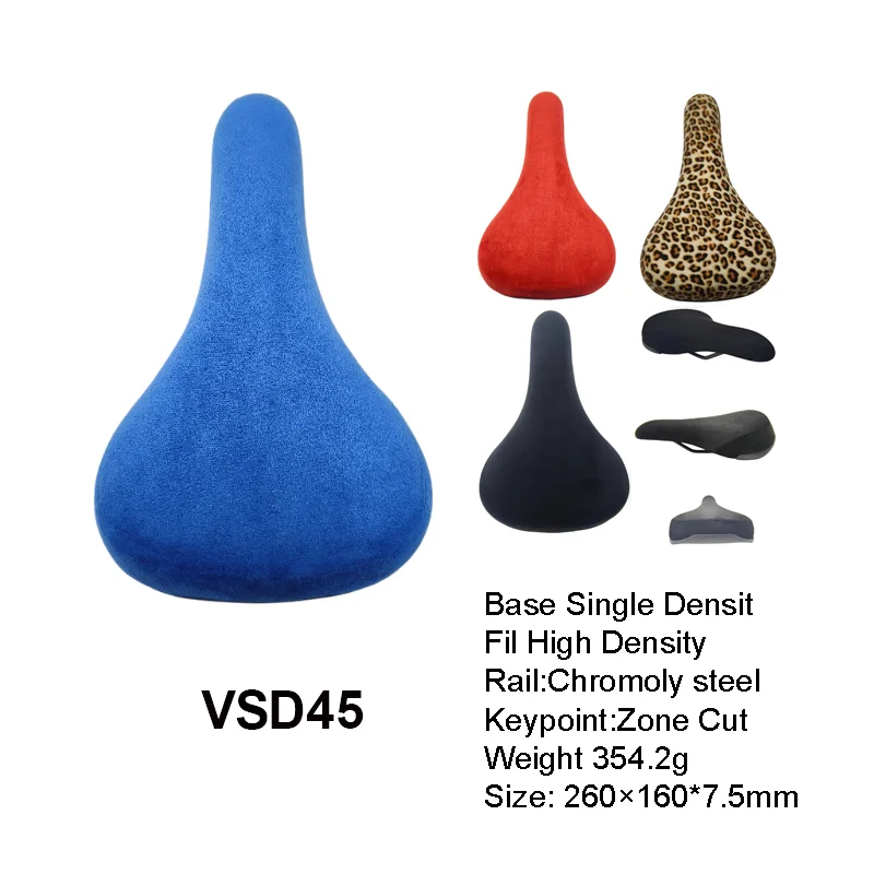 VSD45 BMX MTB Saddle, Chromoly Steel Rail Zone Cut Comfortable Bike Seat Bicycle Accessories, High Density Foam Velvet Cushion
VSD45 BMX MTB Saddle, Chromoly Steel Rail Zone Cut Comfortable Bike Seat Bicycle Accessories, High Density Foam Velvet Cushion