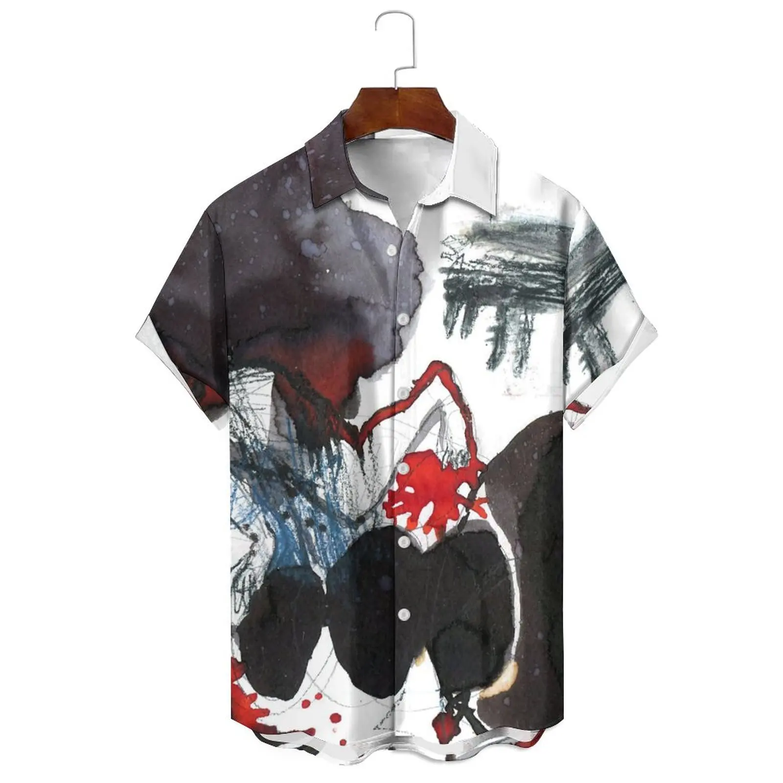 Summer Fashion Men's/Women's Loose Casual Abstract Color Block Irregular Print Color Contrast Style Variety Short-Sleeved Shirt
Summer Fashion Men's/Women's Loose Casual Abstract Color Block Irregular Print Color Contrast Style Variety Short-Sleeved Shirt