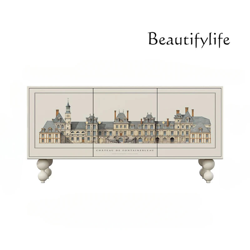 French retro storage cabinet, living room wall locker, household multi-functional porch cabinet
French retro storage cabinet, living room wall locker, household multi-functional porch cabinet