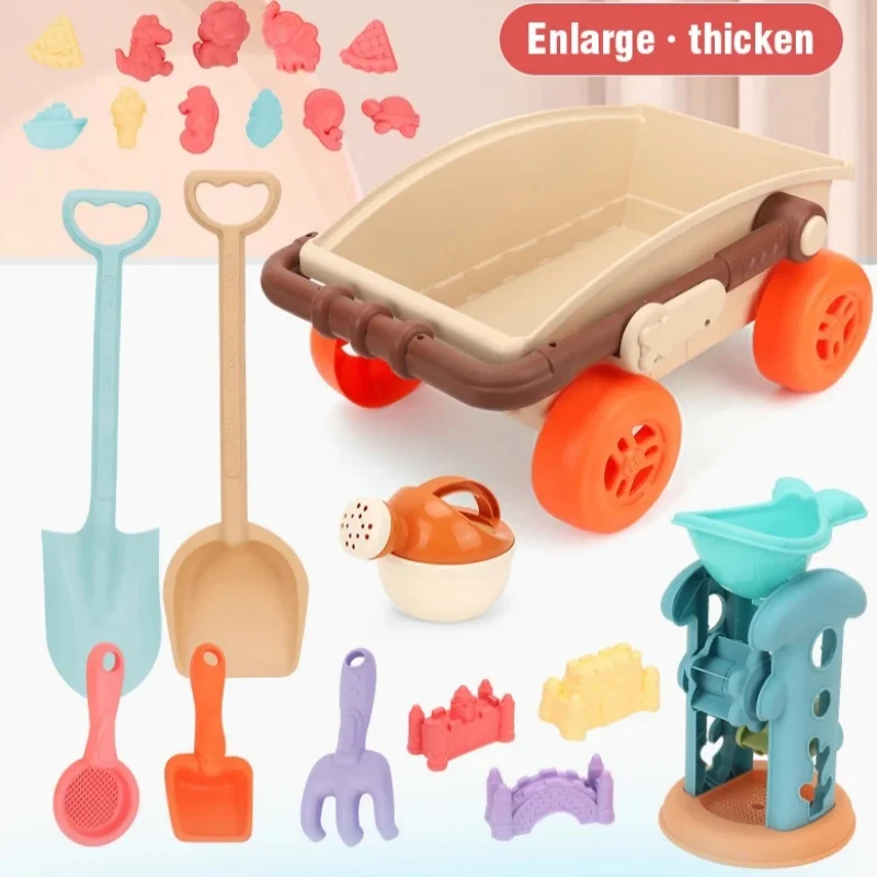 new Beach Toys Set for Kids Trolley Collapsible Sand Bucket Shovels Set Mesh Bag Sand Molds Sandbox for Kid
new Beach Toys Set for Kids Trolley Collapsible Sand Bucket Shovels Set Mesh Bag Sand Molds Sandbox for Kid