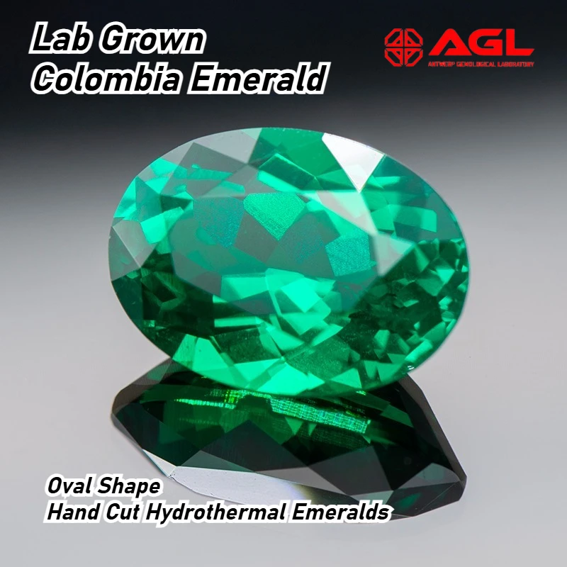 Lab Grown Colombia Emerald Oval Shape Hand Cut Hydrothermal Emeralds For DIY Jewelry Making Materials Selectable AGL Certificate 
Lab Grown Colombia Emerald Oval Shape Hand Cut Hydrothermal Emeralds For DIY Jewelry Making Materials Selectable AGL Certificate