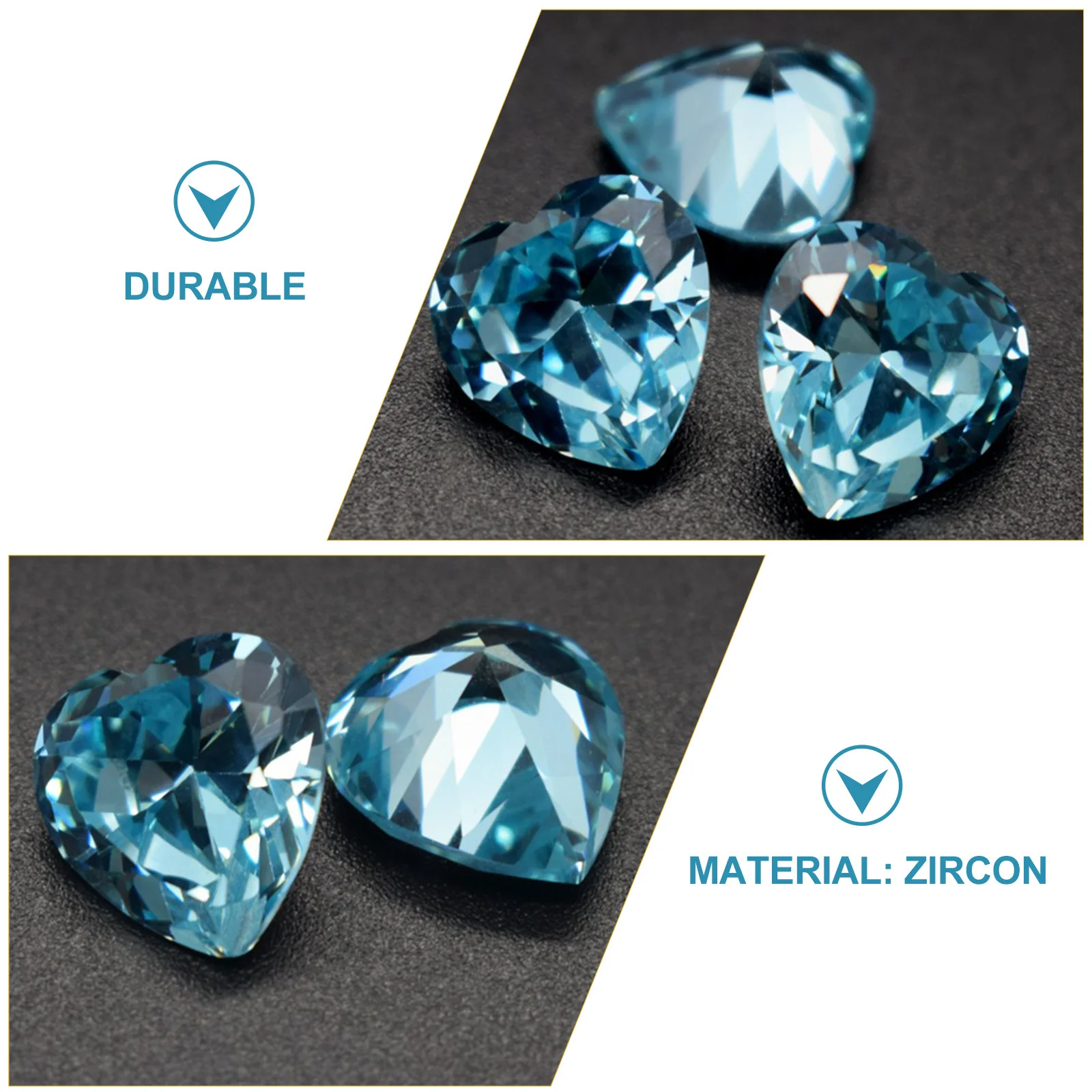 20Pcs Heart-Shaped Sky Blue Zircon Crystal Stones Elegant DIY Crystal Gemstones for Jewelry Making Zircon Gemstone 
20Pcs Heart-Shaped Sky Blue Zircon Crystal Stones Elegant DIY Crystal Gemstones for Jewelry Making Zircon Gemstone