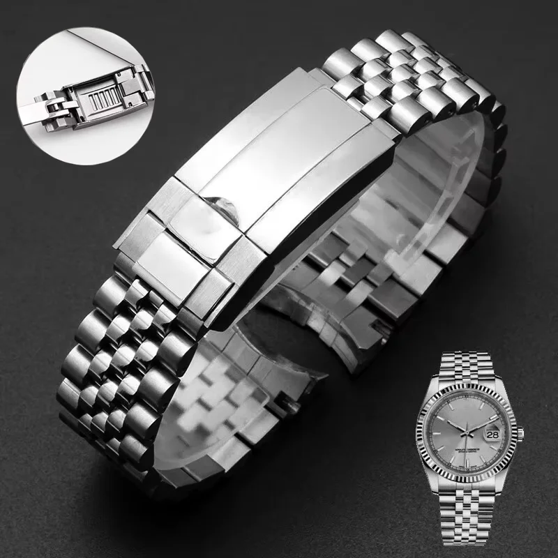 Jubilee Watchband For Rolex Sub GMT Yacht Daytona 20mm 21mm Men's Strap Luxury watch chain Mod Parts Replacement Accessories
Jubilee Watchband For Rolex Sub GMT Yacht Daytona 20mm 21mm Men's Strap Luxury watch chain Mod Parts Replacement Accessories