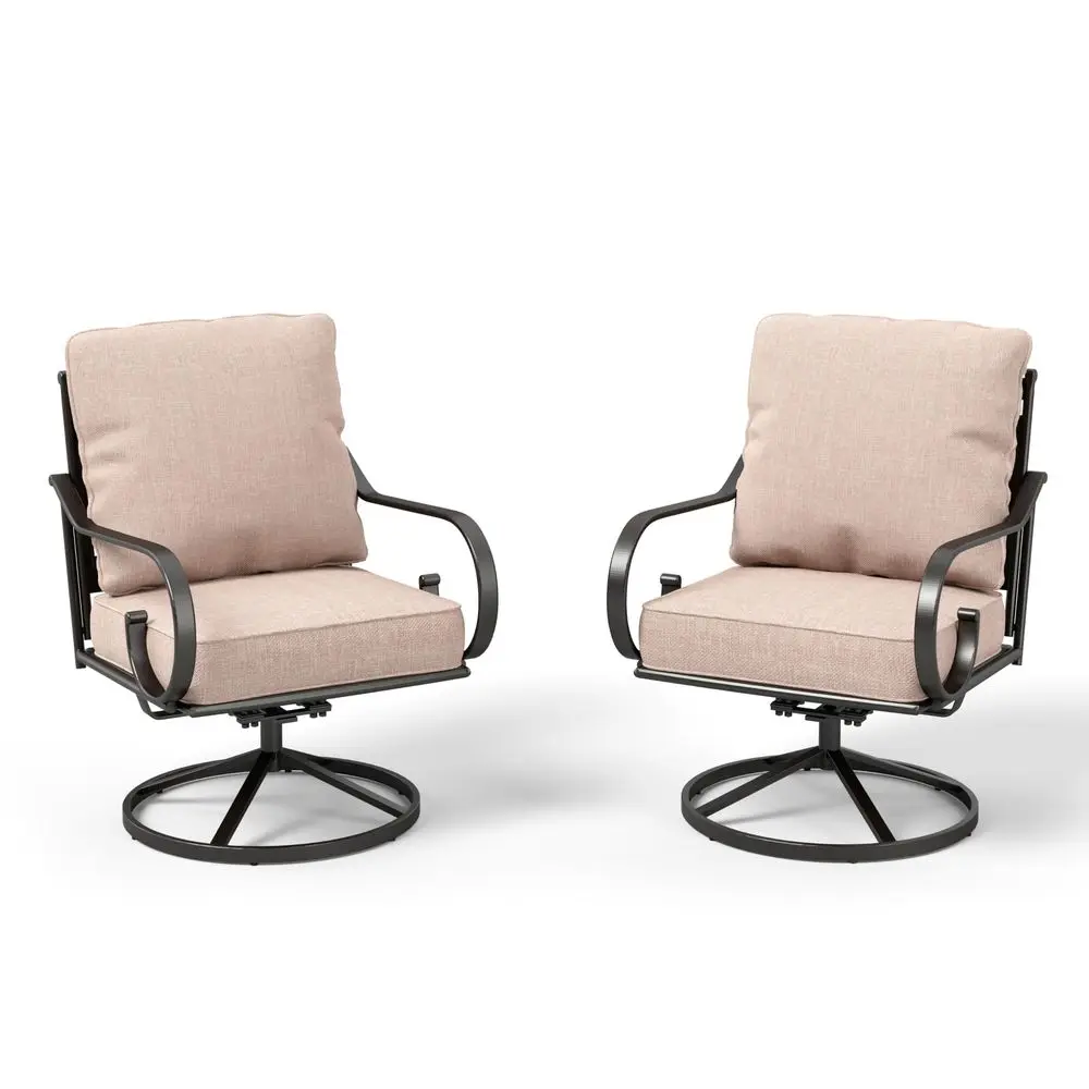 Outdoor Patio Swivel Sofa Chairs Set of 2, Metal Patio Furniture Armchair,360Rotating Basic with 5.5 Thicken CushionsOutdoor So
Outdoor Patio Swivel Sofa Chairs Set of 2, Metal Patio Furniture Armchair,360Rotating Basic with 5.5 Thicken CushionsOutdoor So