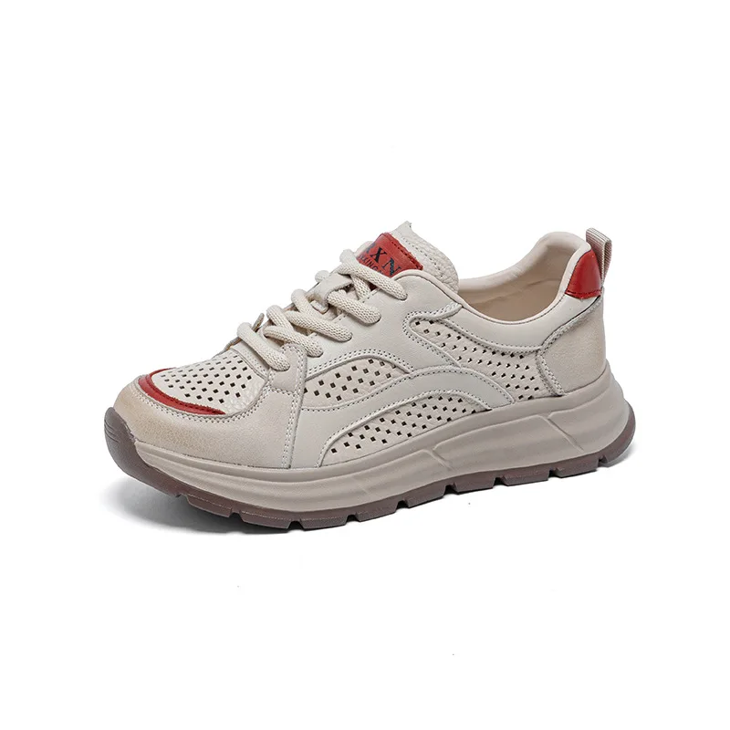 2026 Women Genuine Leather Shoes Lightweight Casual Sneakers Ladies Mixed Colors Summer Hollow Breathable Shoes Woman
2026 Women Genuine Leather Shoes Lightweight Casual Sneakers Ladies Mixed Colors Summer Hollow Breathable Shoes Woman
