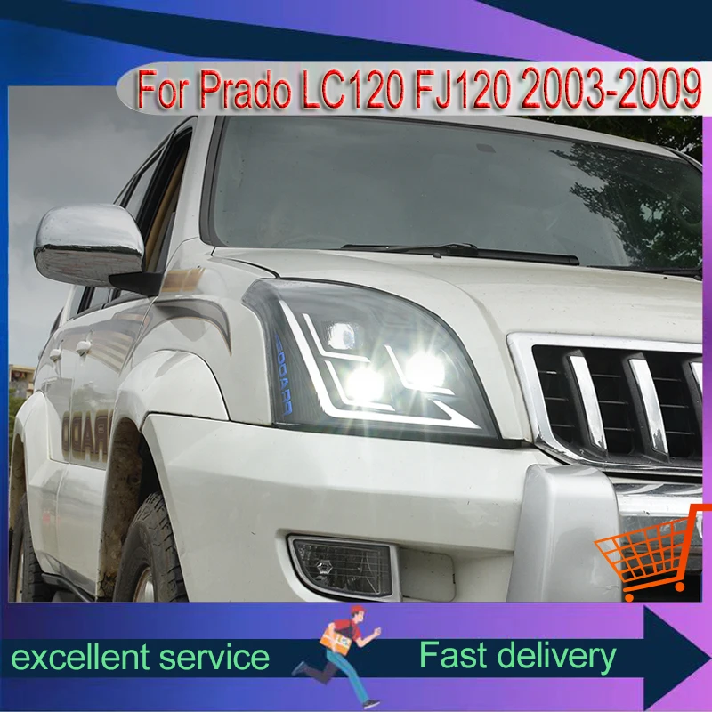 Автомобильная лампа для Toyota 2003-2009 Prado LC120 FJ120 модернизация фар Lexus стиль DRL Проекционные линзы автомобильные аксессуары
Автомобильная лампа для Toyota 2003-2009 Prado LC120 FJ120 модернизация фар Lexus стиль DRL Проекционные линзы автомобильные аксессуары