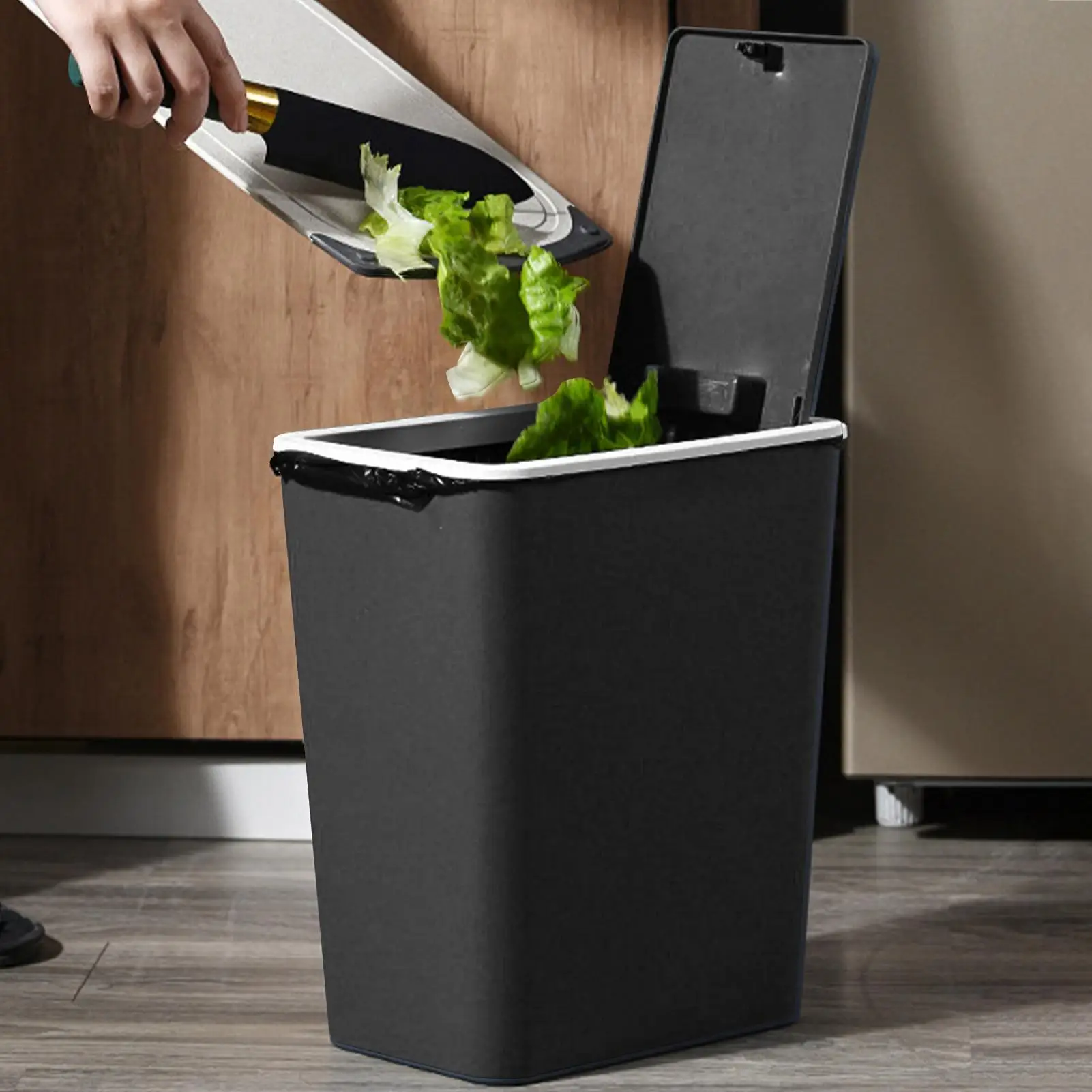 Garbage Can with Lid Waste Basket Recycling Bin with Press Top Slim Modern 13L for Indoor Bathroom Kitchen Bedroom Living Room
Garbage Can with Lid Waste Basket Recycling Bin with Press Top Slim Modern 13L for Indoor Bathroom Kitchen Bedroom Living Room