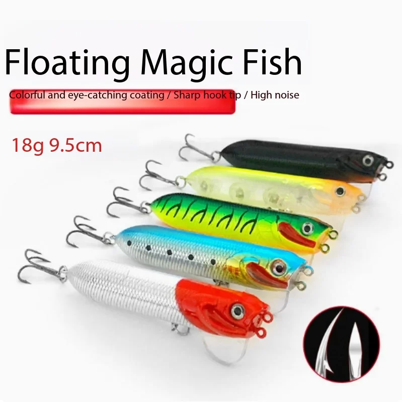 Floating Pencil Topwater Magic Lure 9.5cm 18g Long Cast Realistic Sharp Hook Anti Rust Freshwater Saltwater Fishing Bait
Floating Pencil Topwater Magic Lure 9.5cm 18g Long Cast Realistic Sharp Hook Anti Rust Freshwater Saltwater Fishing Bait