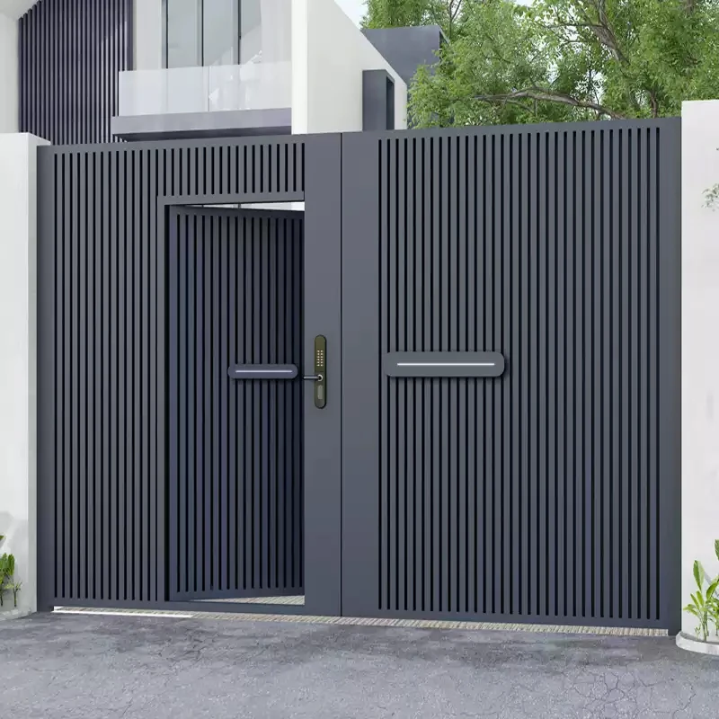 Powder Coated Black Color Main Gate Customized Aluminum Sliding Gate for Home Garden Yard Villa Aluminum Swing Gate
Powder Coated Black Color Main Gate Customized Aluminum Sliding Gate for Home Garden Yard Villa Aluminum Swing Gate