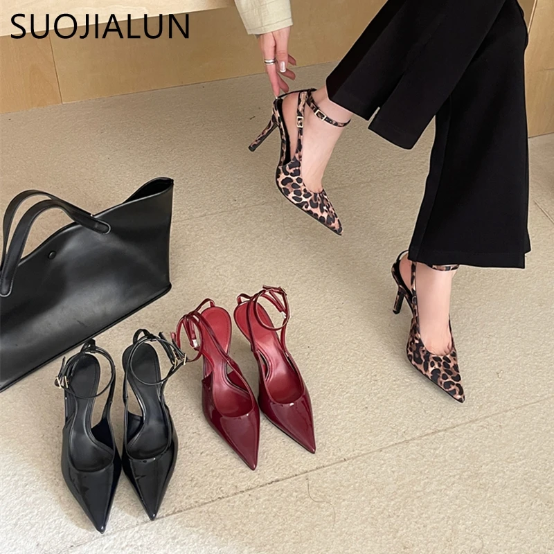 SUOJIALUN 2025 Spring New Brand Women Sandal Fashion Ankle Strap Ladies Elegant Slingback Shoes Thin High Heel Pointed Toe Pumps
SUOJIALUN 2025 Spring New Brand Women Sandal Fashion Ankle Strap Ladies Elegant Slingback Shoes Thin High Heel Pointed Toe Pumps