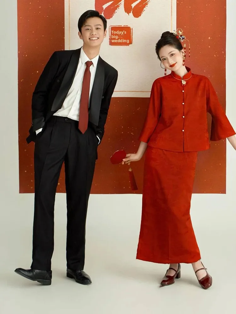 Red Chinese Sle Qipao Set Engagement Wedding Dr Morning Robe Return Home Casual Wear Small Size Ele Vintage A-Line S...
Red Chinese Sle Qipao Set Engagement Wedding Dr Morning Robe Return Home Casual Wear Small Size Ele Vintage A-Line S...