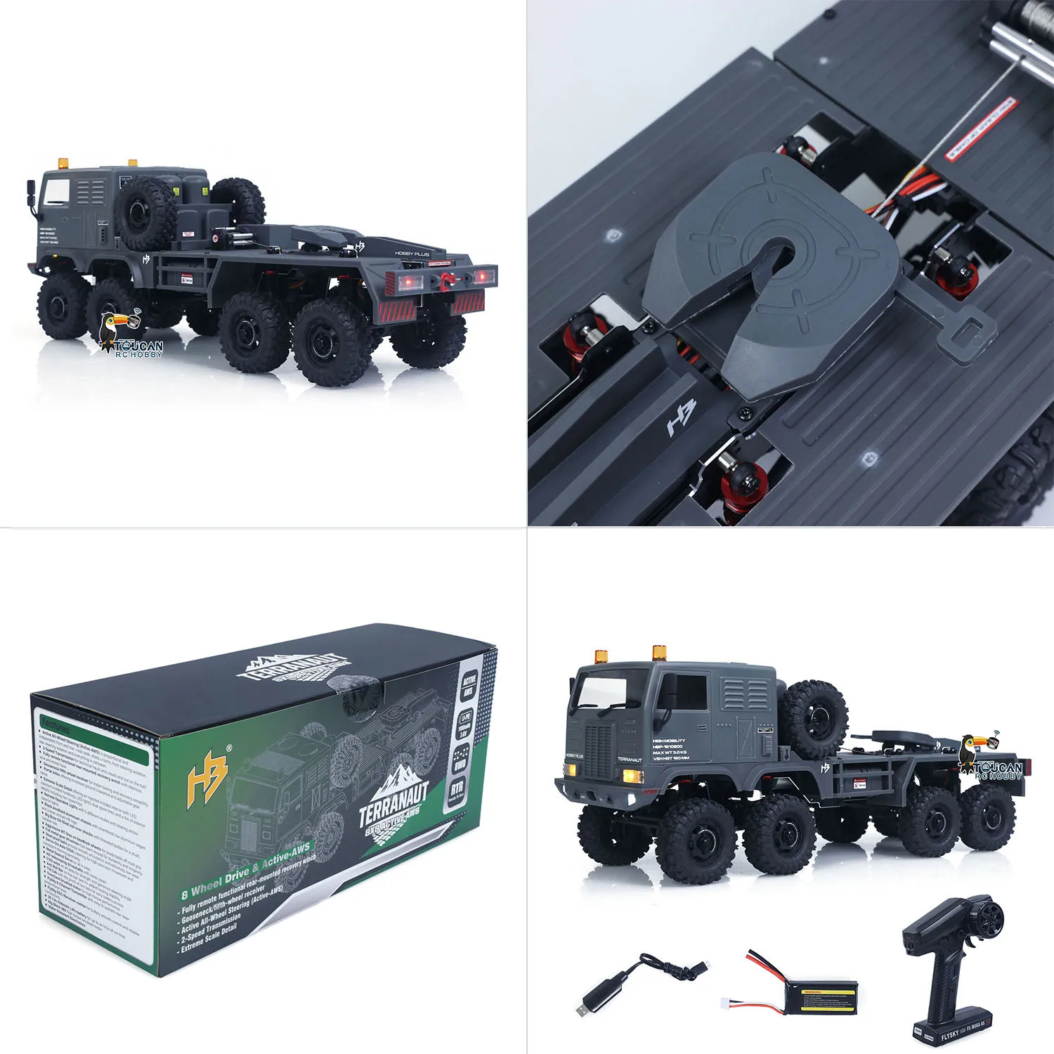 US Stock 1/18 RC Military Truck 8X8 All Wheel Steering RTR Electric Off Road Car Metal Chassis 2Speed Gearbox Durable for Boys
US Stock 1/18 RC Military Truck 8X8 All Wheel Steering RTR Electric Off Road Car Metal Chassis 2Speed Gearbox Durable for Boys