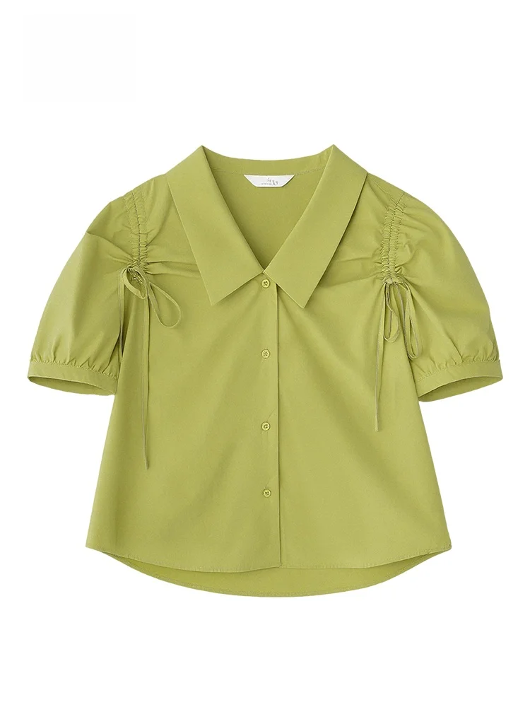 GOFAR College Sle Doll Collar Bubble Sve Women's irt Summer Dstring Design ort Sve Top Loose Fit Cool Feeling
GOFAR College Sle Doll Collar Bubble Sve Women's irt Summer Dstring Design ort Sve Top Loose Fit Cool Feeling