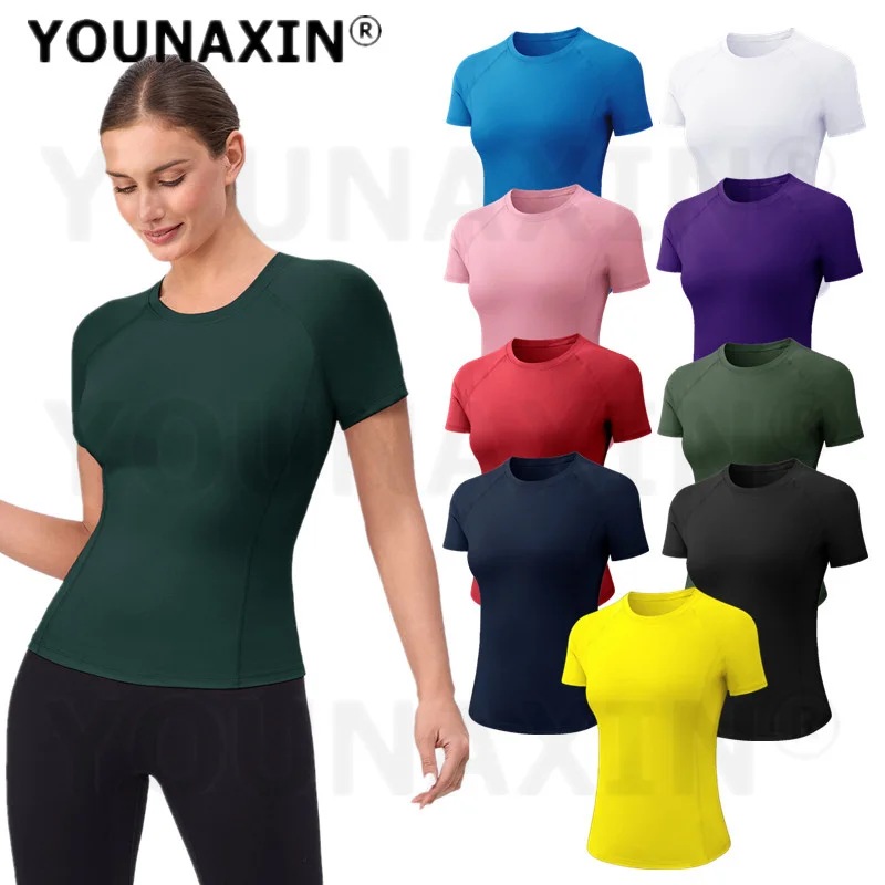 Women's Tight-fitting Yoga Short-sleeved Quick-drying Fitness Sports T-shirt Round Neck Breathable Slimming Running Top S-2XL
Women's Tight-fitting Yoga Short-sleeved Quick-drying Fitness Sports T-shirt Round Neck Breathable Slimming Running Top S-2XL