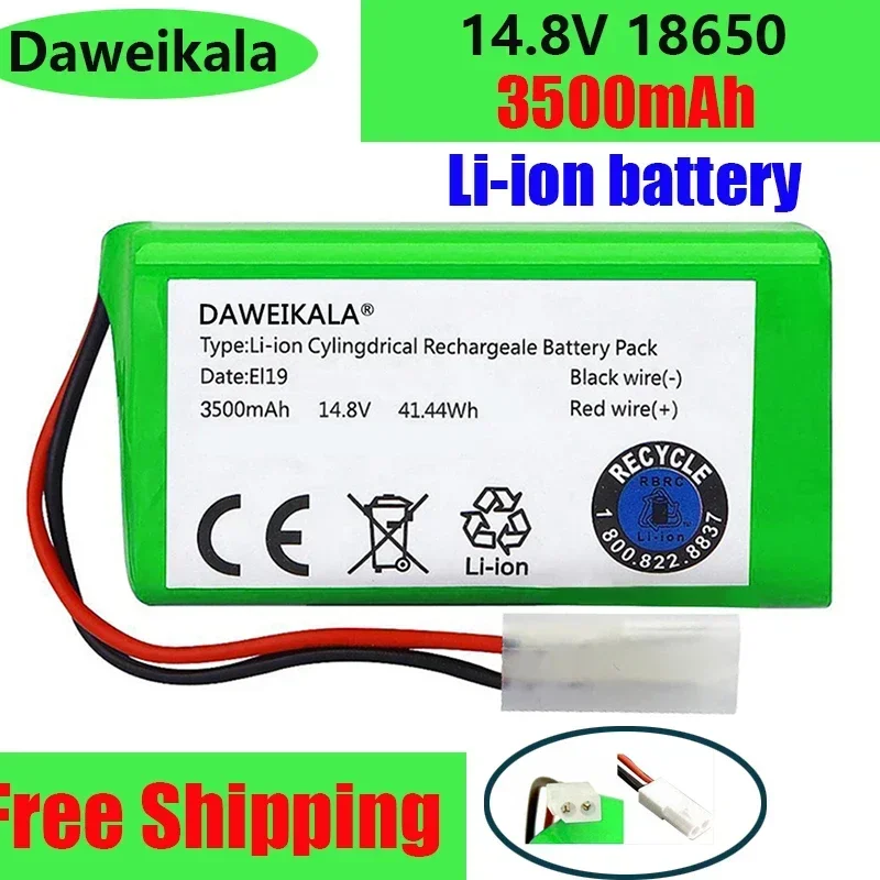 NEW 14.8V 3500mAh 18650 Replacement Li-ion Battery for Conga Excellence 990 1090 Ecovacs Deebot N79S N79 Eufy Robovac 11S 12 15C
NEW 14.8V 3500mAh 18650 Replacement Li-ion Battery for Conga Excellence 990 1090 Ecovacs Deebot N79S N79 Eufy Robovac 11S 12 15C