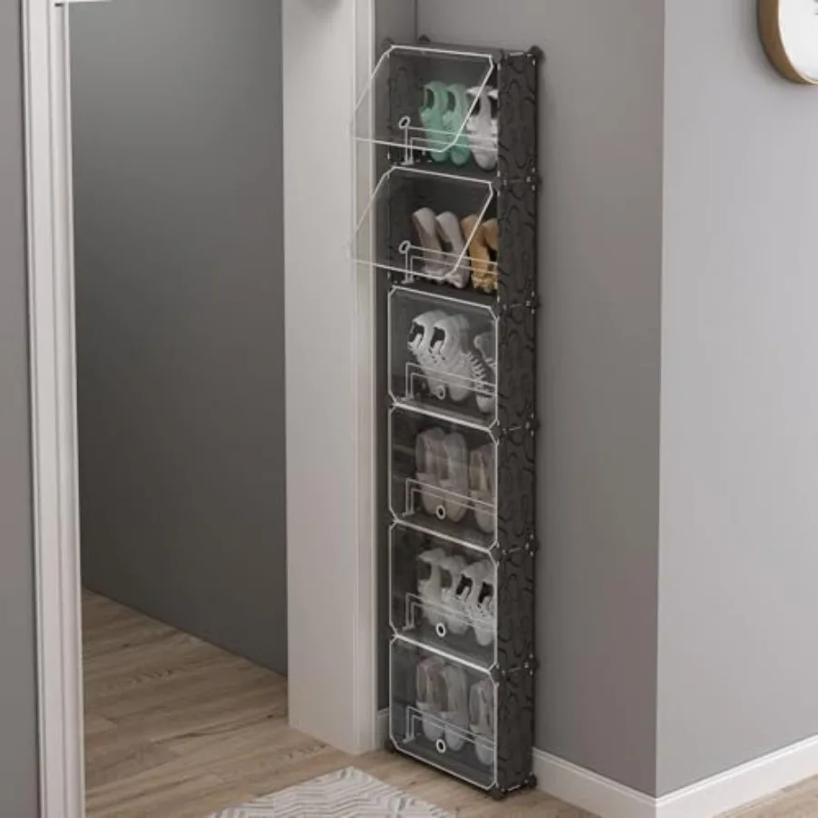 6 Tier Shoe Rack Organizer with Cover Slim Shoe Storage Cabinet Behind The Door Narrow Shoe Shelf for Closet entryway
6 Tier Shoe Rack Organizer with Cover Slim Shoe Storage Cabinet Behind The Door Narrow Shoe Shelf for Closet entryway