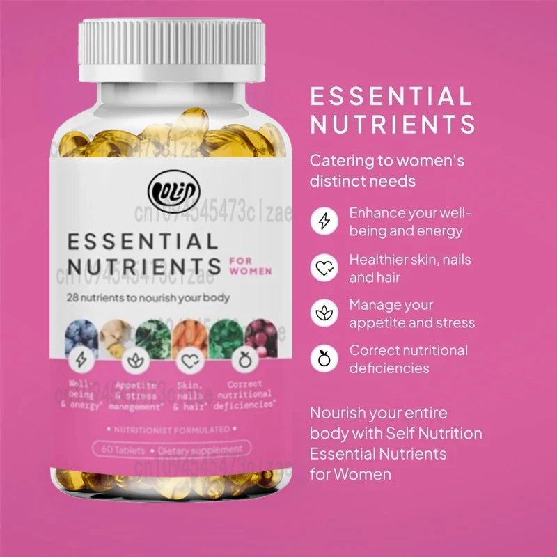 Female Vegetarian Multivitamins -28 Nutrients - Enhance Energy, Skin - Vegetarian, Gluten Free, Keto-60 Capsules
Female Vegetarian Multivitamins -28 Nutrients - Enhance Energy, Skin - Vegetarian, Gluten Free, Keto-60 Capsules